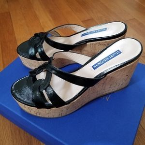 Stuart Weitzman Wedge Platform Sandals (black)5.5M